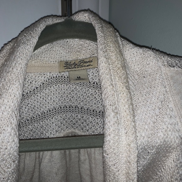 Lucky Brand Creme Crochet & Cotton Sweater - Picture 4 of 4
